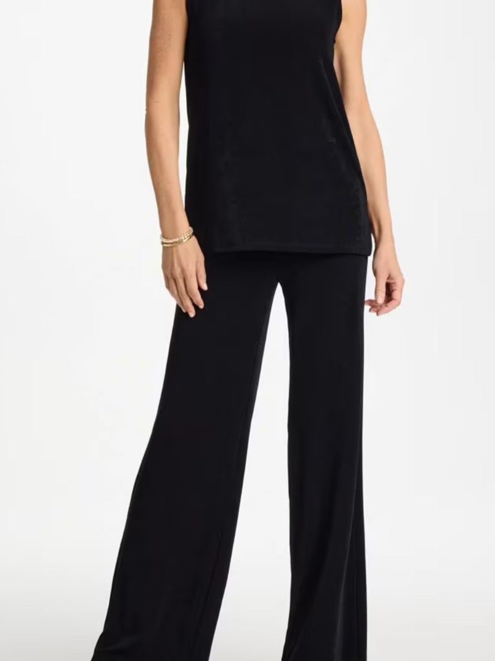 Chico’s Black Wide-Leg Women's Pants and Tank Set